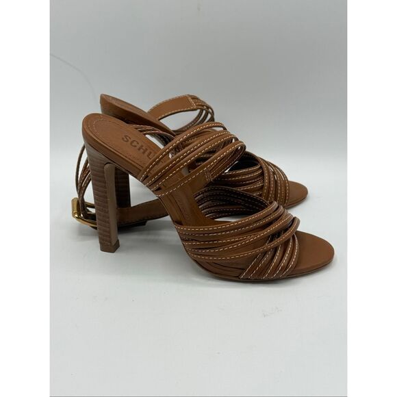 Schutz Marcela Strappy Heeled Leather Sandals - Women’s US 5.5B / - Picture 5 of 9
